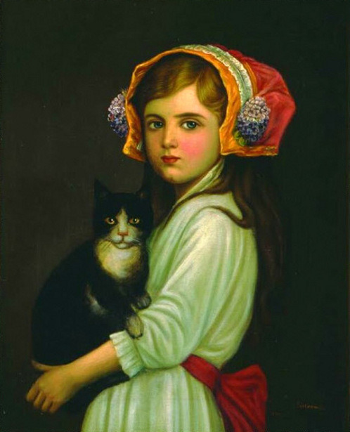 Tyttö ja kissa
